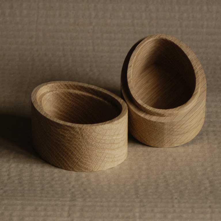 Ovum Shaped Wooden Box