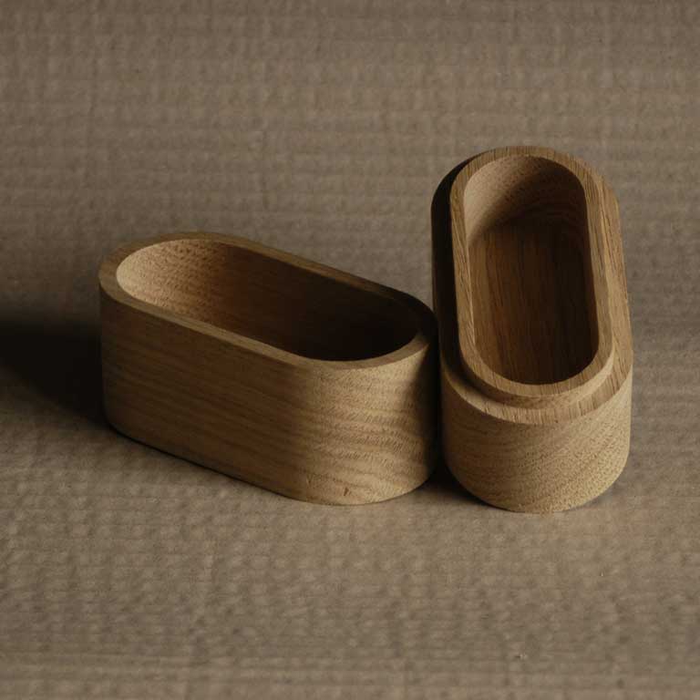 Pill Shaped Wooden Box