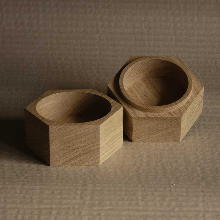 Hexagonal Shaped Wooden Box