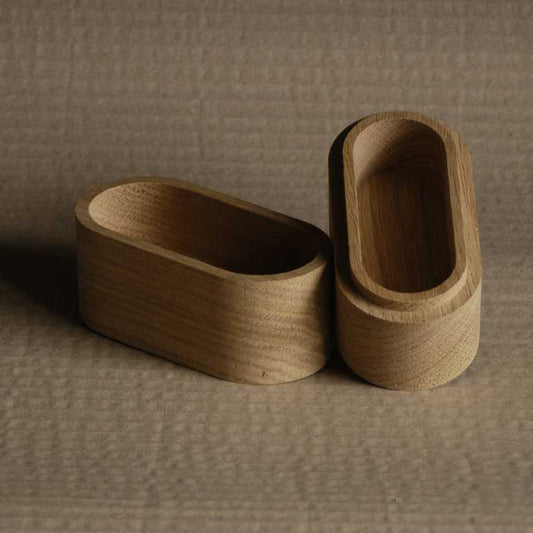 Pill Shaped Wooden Box